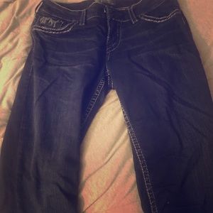 Size 28 dark wash silver brand jeans